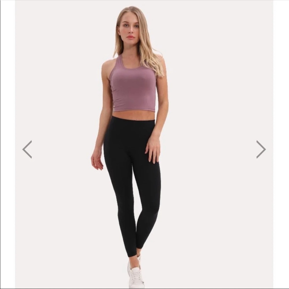 Muses Only Cool Racerback Crop Tank Top Mauve Pink Magnum 8